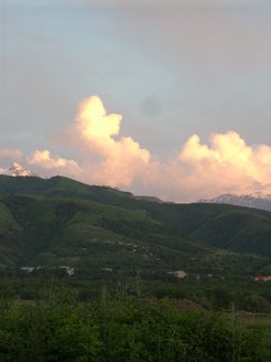 The Talgar Alluvial fan in the Tien Shan Mountains about 20km from the city of Almaty in Kazakhstan, a region that has been heavily cultivated for at least two millennia (photo taken in 2008).