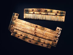 Grave goods: comb with case.