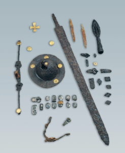 Elaborate grave goods from one of the graves associated with potential northern invaders.