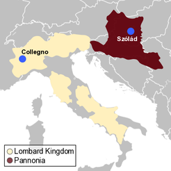 A map showing the locations of the two cemeteries examined in this study.