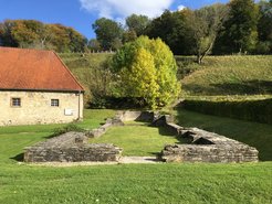 Foundations of the church associated with a medieval women’s religious community at Dalheim, Germany.