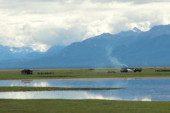 Landscape in the vicinity of the Mongol period cemetery.