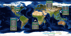 Map of the temporal and geographical origins of selected domesticated plant and animal resources coming from tropical forest regions during the Early (11,000-8,200 ka), Middle (8,200-4,200 ka) and Late Holocene (4,200 ka onwards).