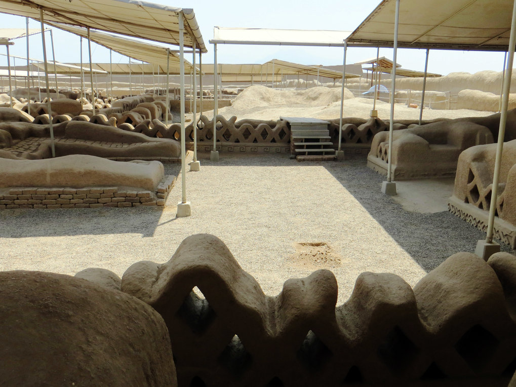 Archaeological remains of the city of Chan Chan, in the north coast of Peru, from the Chimú civilization.