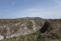 An impressive view of the geological stratigraphy of Nihewan Basin