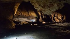 Inside the Pebdeh Cave.