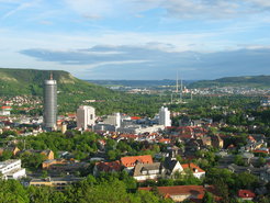 Die Stadt Jena - Blick vom Landgrafen in Richtung Süden