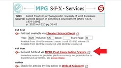Nun öffnet sich ein neues Fenster mit verschiedenen Optionen. Bitte wählen Sie die erste Option, den MPDL Post Cancelation Service aus.