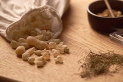 Resins and plants used by ancient civilizations.