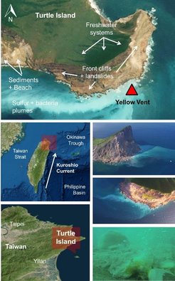 Location of the Turtle Island vent field near KST island