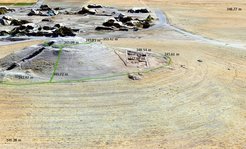 Annotated 3D drone model of Tell Surezha, an ancient site on the Erbil Plain, KRG, Iraq