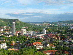 Die Stadt Jena - Blick vom Landgrafen in Richtung Süden