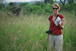 Nicole Boivin in the field in Sri Lanka.