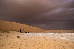 Vermessung und Kartierung der archäologischen Stätte Al Wusta in Saudi Arabien.