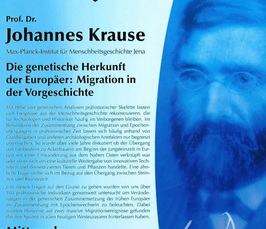 Genetic Makeup of Europeans: Migration in Prehistory